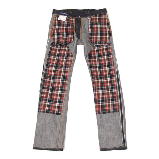 JUNYA WATANABE MAN Check Flannel Lined Denim Jeans Size L