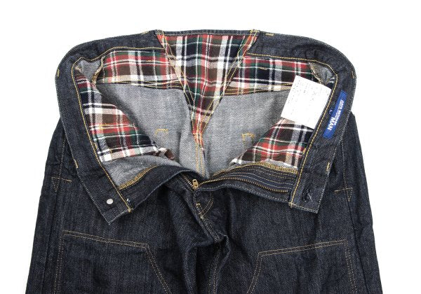 JUNYA WATANABE MAN Check Flannel Lined Denim Jeans Size L