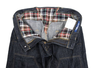JUNYA WATANABE MAN Check Flannel Lined Denim Jeans Size L