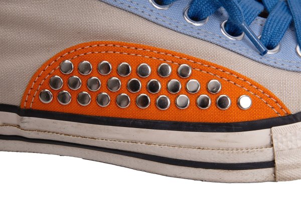 CDG HOMME PLUS Beige Stud Canvas Sneakers Size 26cm