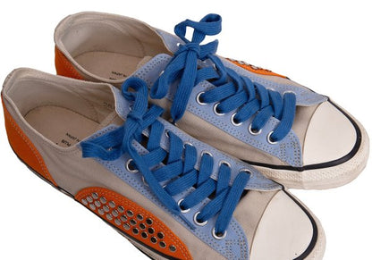 CDG HOMME PLUS Beige Stud Canvas Sneakers Size 26cm