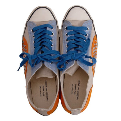 CDG HOMME PLUS Beige Stud Canvas Sneakers Size 26cm