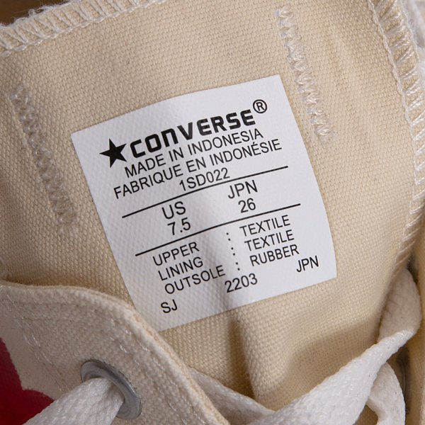 PLAY COMME des GARCONS x Converse Sneakers White Size 26cm