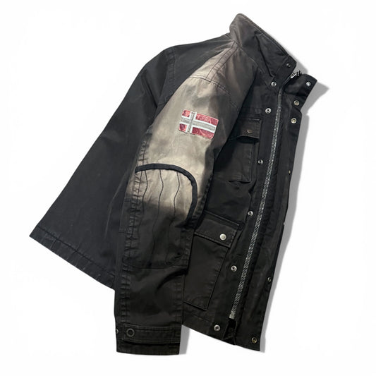 Vintage NAPAPIJRI Cotton Outdoor Jacket Black Size M