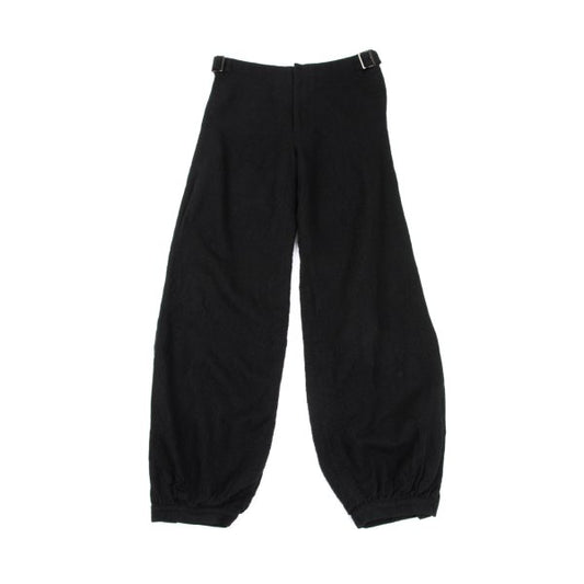 Yohji Yamamoto FEMME Brushed Wool Shibori Pants Black Size 1