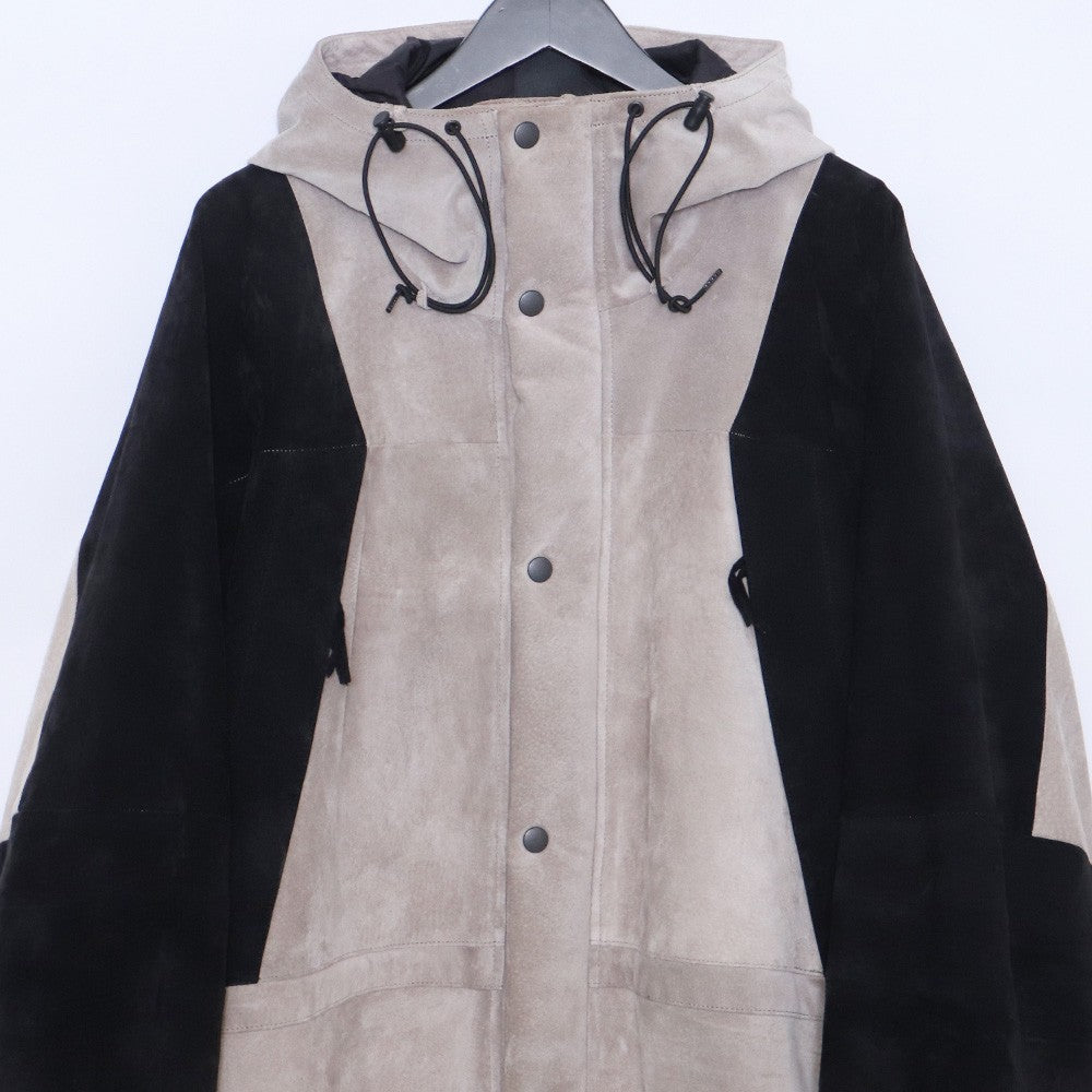 SEVEN BY SEVEN Leather Mountain Parka Jacket Gray Size S