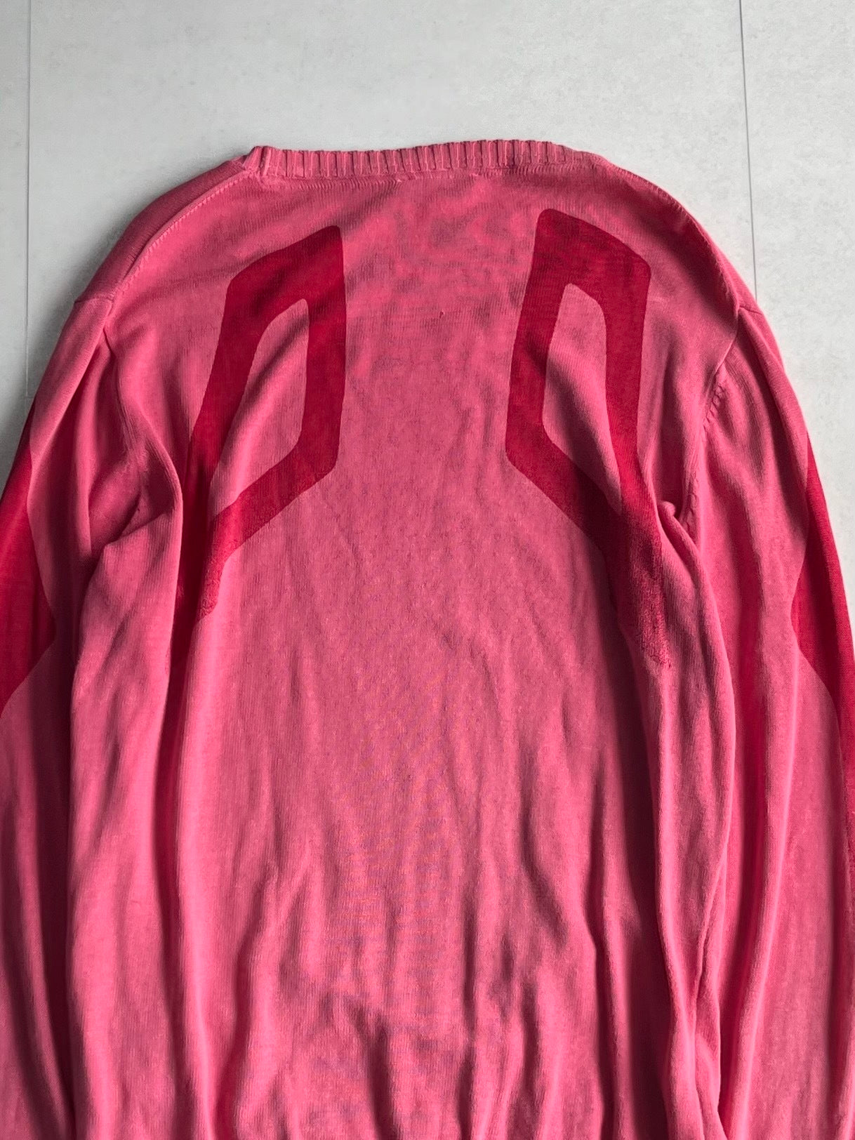 Diesel Pink Cotton Long Sleeve Knit Henley Size L