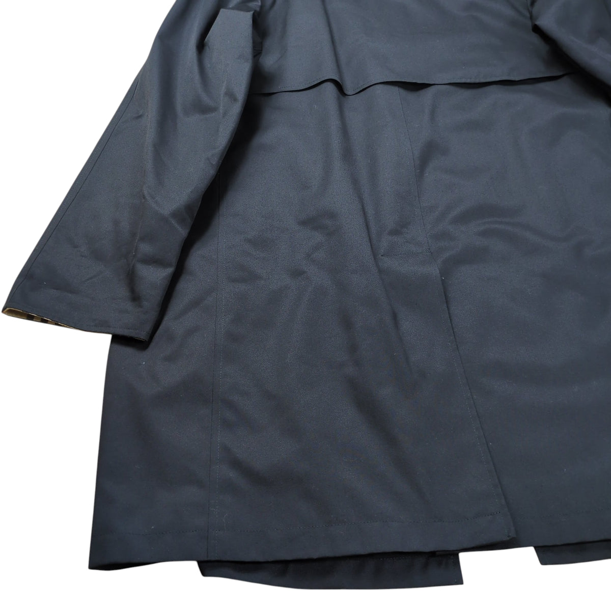 BURBERRY LONDON Black Burberry Check Balmacaan Coat
