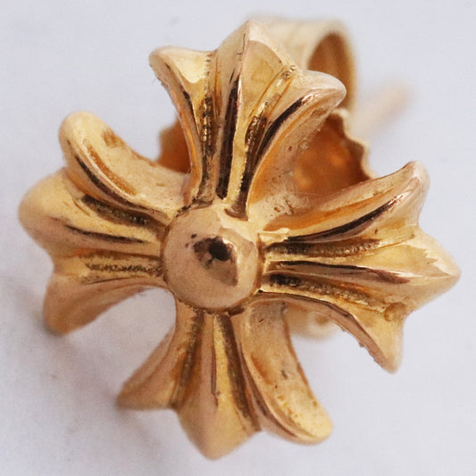 CHROME HEARTS 22K CH Plus Stud Earring Gold Size F