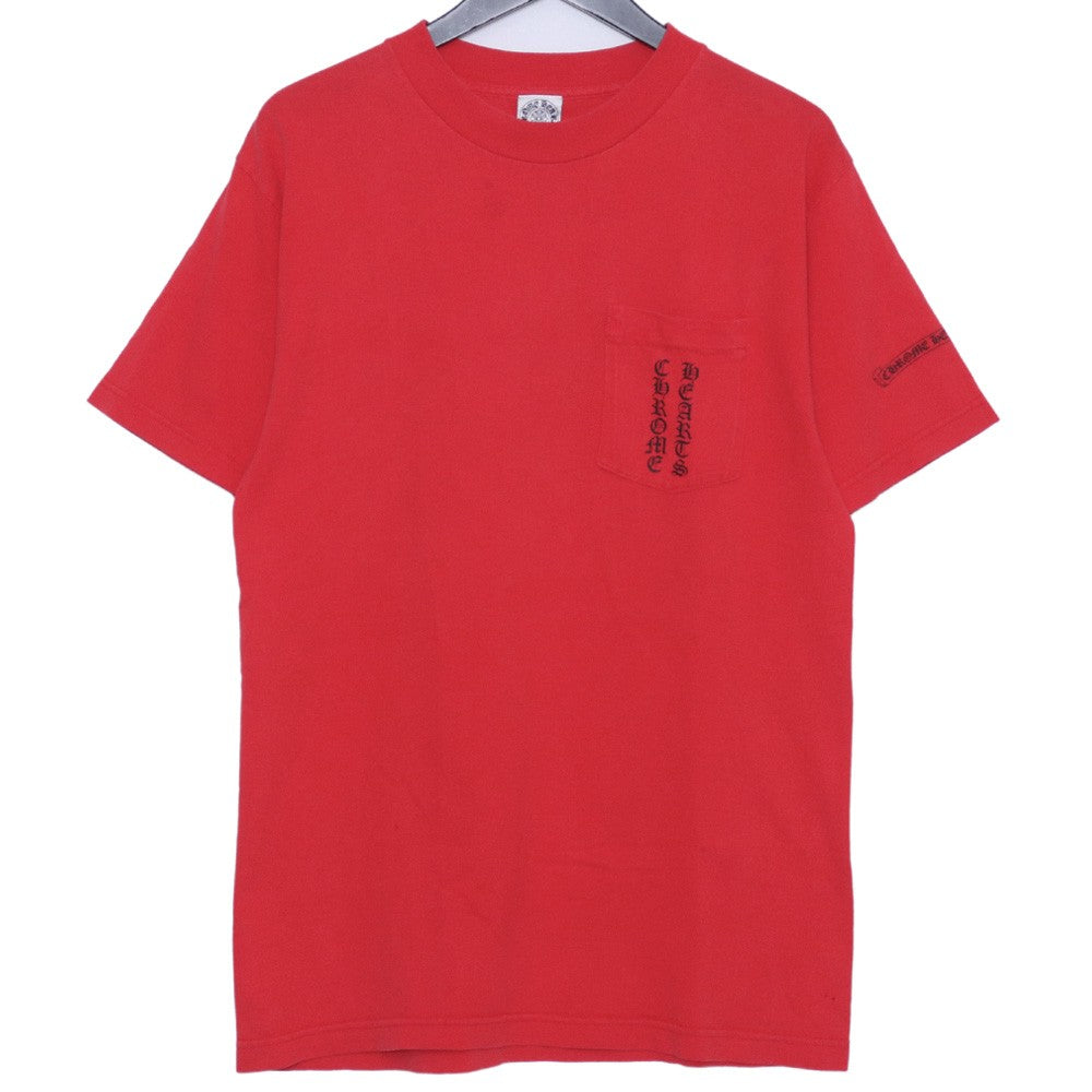 CHROME HEARTS Old CH T-Shirt English Logo Red Size M