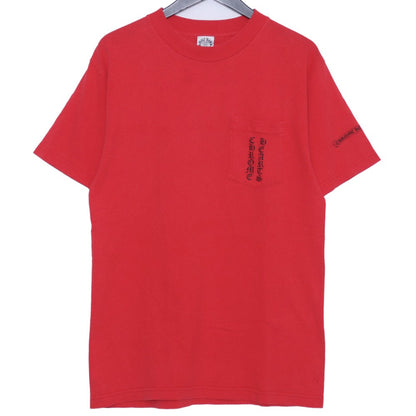 CHROME HEARTS Old CH T-Shirt English Logo Red Size M