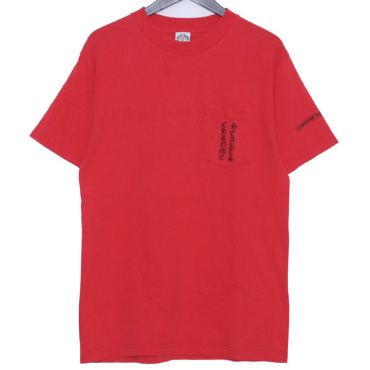 CHROME HEARTS Old CH T-Shirt English Logo Red Size M