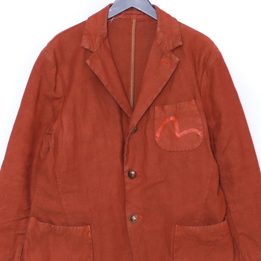YAMANE EVISU Seagull Print Blazer Red Size 40