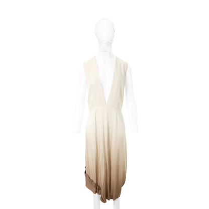 Maison Martin Margiela 2003 S/S Viscose White Beige Dress Size 40