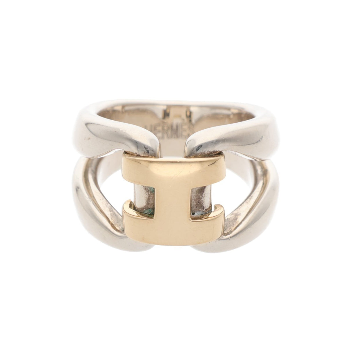 Hermes HERMÈS Silver Gold Ring