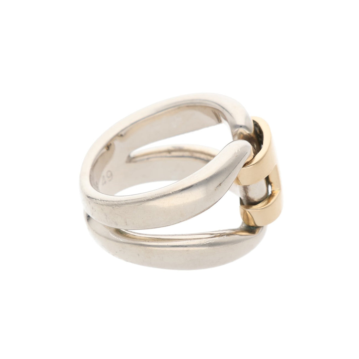Hermes HERMÈS Silver Gold Ring