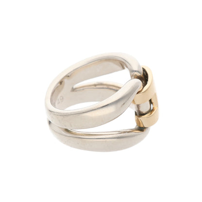 Hermes HERMÈS Silver Gold Ring