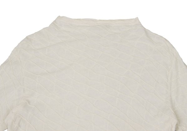Plantation Cotton Ribbed 3/4 Sleeve Top Ivory Size M