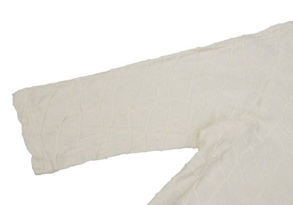 Plantation Cotton Ribbed 3/4 Sleeve Top Ivory Size M