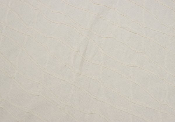 Plantation Cotton Ribbed 3/4 Sleeve Top Ivory Size M
