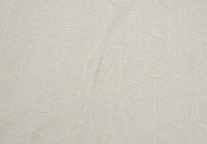 Plantation Cotton Ribbed 3/4 Sleeve Top Ivory Size M