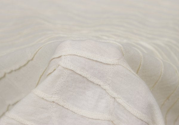 Plantation Cotton Ribbed 3/4 Sleeve Top Ivory Size M