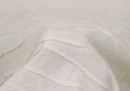 Plantation Cotton Ribbed 3/4 Sleeve Top Ivory Size M