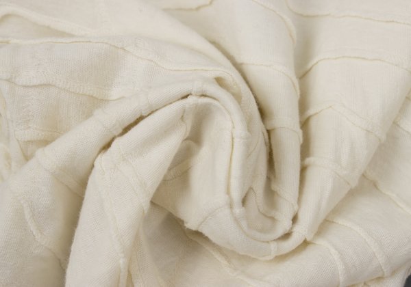 Plantation Cotton Ribbed 3/4 Sleeve Top Ivory Size M