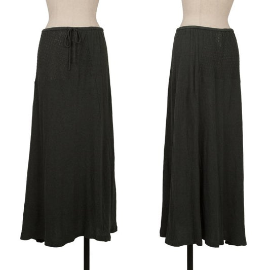 Plantation Cotton Panel Design Skirt Green Size M