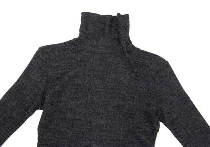 Yohji Yamamoto NOIR Wool Rayon Button Sweater Gray Size 2