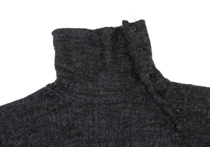 Yohji Yamamoto NOIR Wool Rayon Button Sweater Gray Size 2