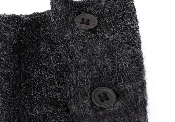 Yohji Yamamoto NOIR Wool Rayon Button Sweater Gray Size 2