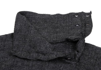 Yohji Yamamoto NOIR Wool Rayon Button Sweater Gray Size 2