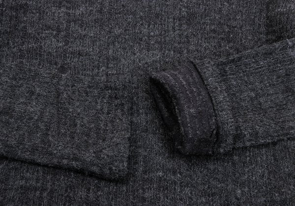 Yohji Yamamoto NOIR Wool Rayon Button Sweater Gray Size 2
