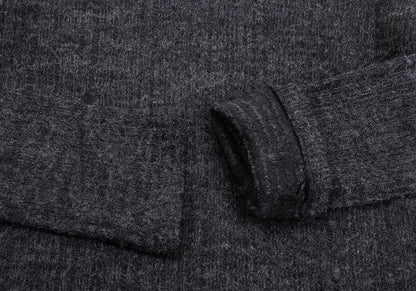 Yohji Yamamoto NOIR Wool Rayon Button Sweater Gray Size 2