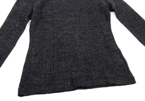 Yohji Yamamoto NOIR Wool Rayon Button Sweater Gray Size 2