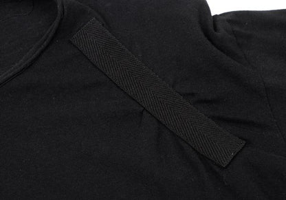 B Yohji Yamamoto Cotton Tape Design Top Black Size 2