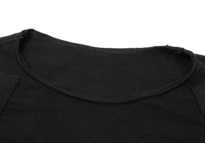B Yohji Yamamoto Cotton Tape Design Top Black Size 2