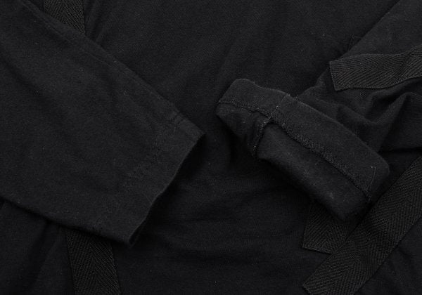B Yohji Yamamoto Cotton Tape Design Top Black Size 2