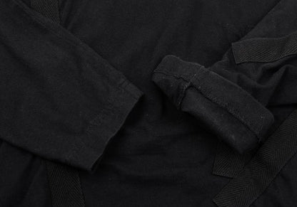 B Yohji Yamamoto Cotton Tape Design Top Black Size 2