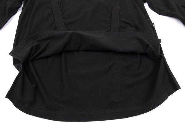 B Yohji Yamamoto Cotton Tape Design Top Black Size 2