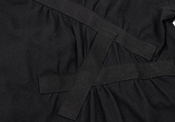 B Yohji Yamamoto Cotton Tape Design Top Black Size 2