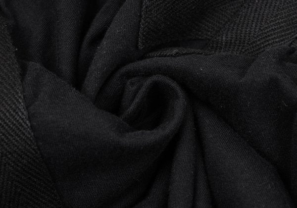 B Yohji Yamamoto Cotton Tape Design Top Black Size 2