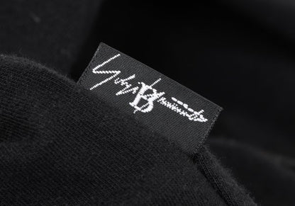 B Yohji Yamamoto Cotton Tape Design Top Black Size 2