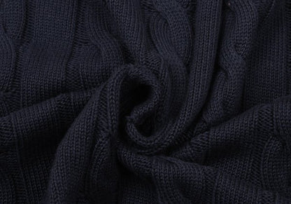 Aquascutum Cashmere Silk Cotton Shawl Cardigan Navy Size L