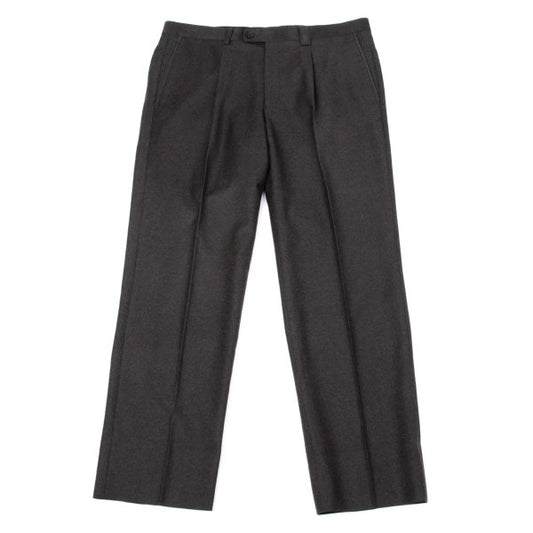 LANVIN collection Wool Tuck Pants Charcoal Brown Size 88