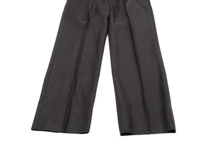 LANVIN collection Wool Tuck Pants Charcoal Brown Size 88