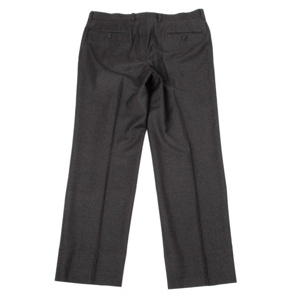 LANVIN collection Wool Tuck Pants Charcoal Brown Size 88