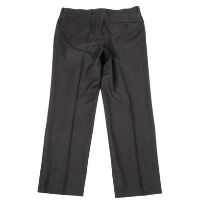 LANVIN collection Wool Tuck Pants Charcoal Brown Size 88