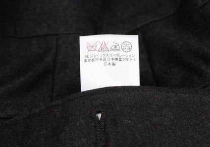 LANVIN collection Wool Tuck Pants Charcoal Brown Size 88